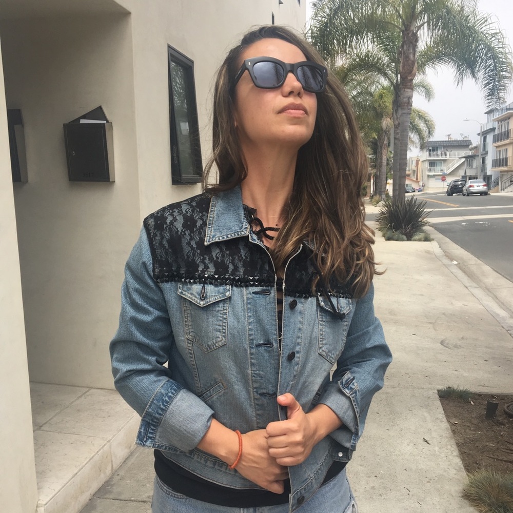 Levi's Vintage Customized Denim Jacket with Lace